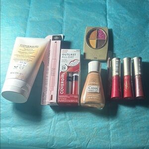 COVERGIRL hydrating cream cleanser and a variety of makeup 121